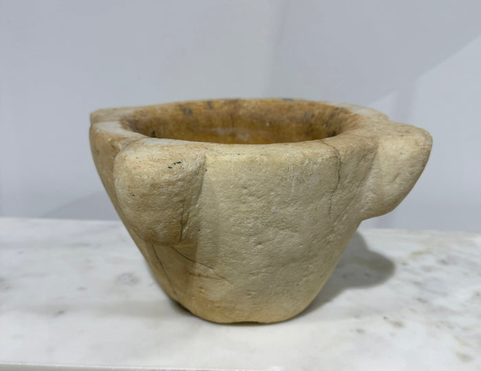 French Hand Carved Stone Mortar