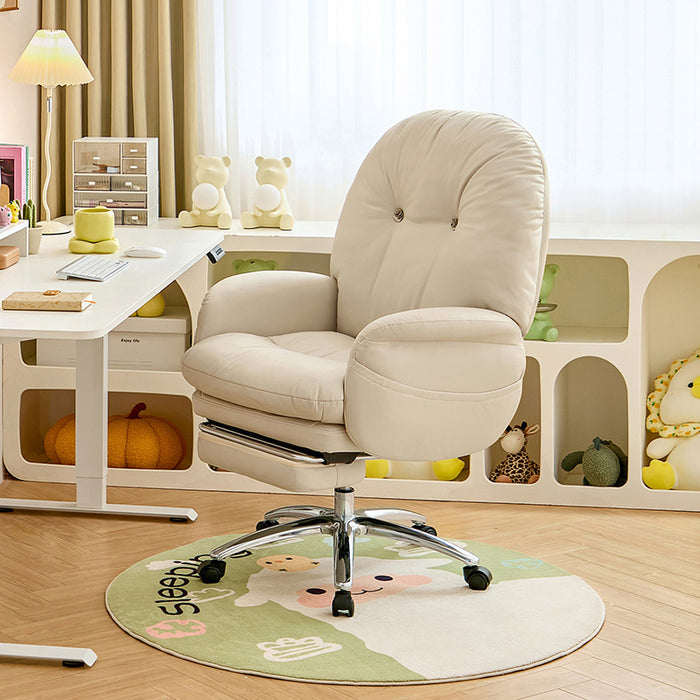 Amity Adjustable Height Computer Chair/Office Chair and Caster Wheels With Retractable Footrest