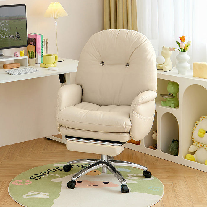 Amity Adjustable Height Computer Chair/Office Chair and Caster Wheels With Retractable Footrest