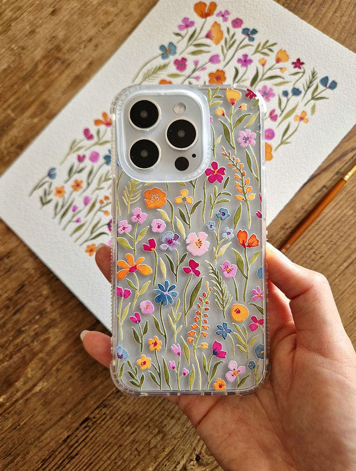 Anna Lau x Skinnydip Whimsical Wildflowers Shock iPhone Case Phone Cases Skinnydip London