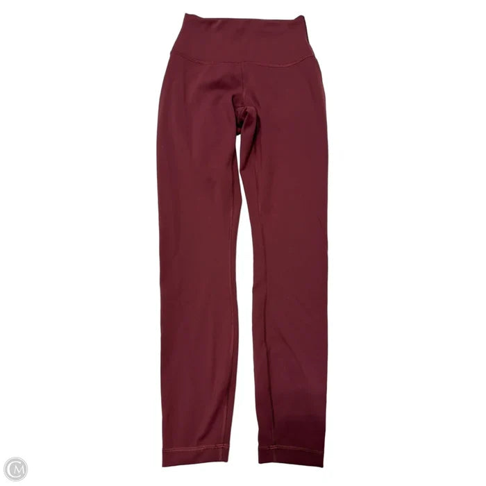 Athletic Leggings By Lululemon In Maroon, Size: 4