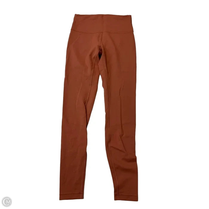 Athletic Leggings By Lululemon In Orange, Size: M