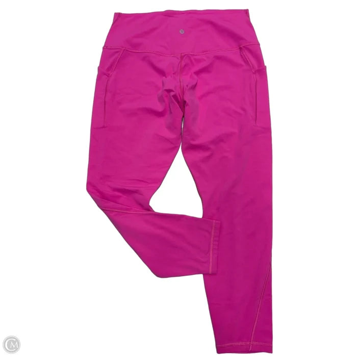 Athletic Leggings By Lululemon In Pink, Size: L