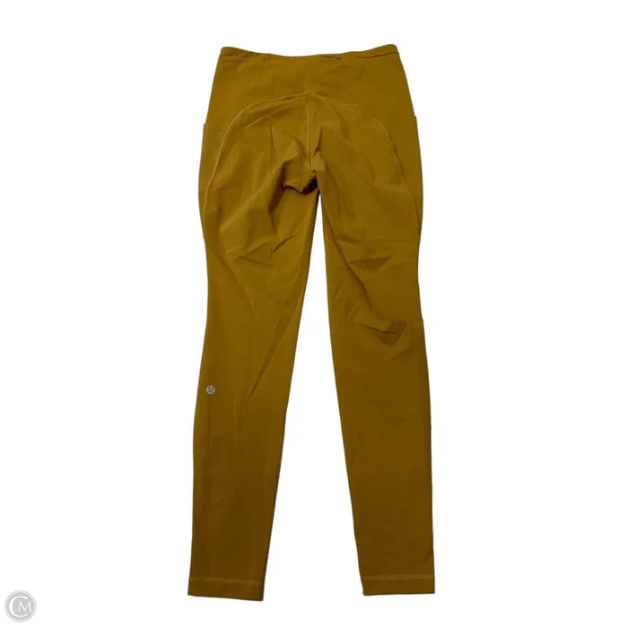 Athletic Leggings By Lululemon In Yellow, Size: M