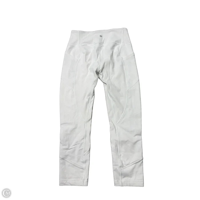 Athletic Leggings Capris By Lululemon In White, Size: M