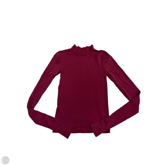 Athletic Top Long Sleeve Collar By Free People In Pink, Size: S