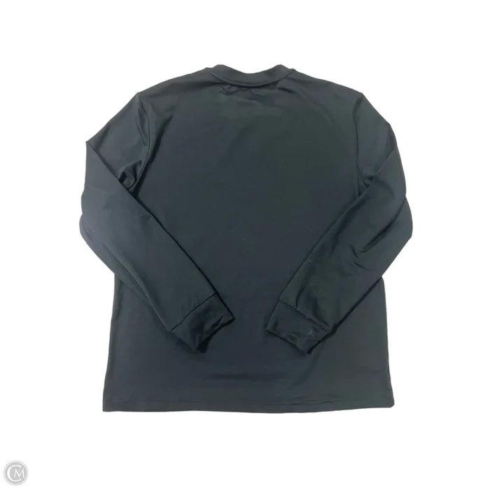 Athletic Top Long Sleeve Collar By Outdoor Voices In Black, Size: S