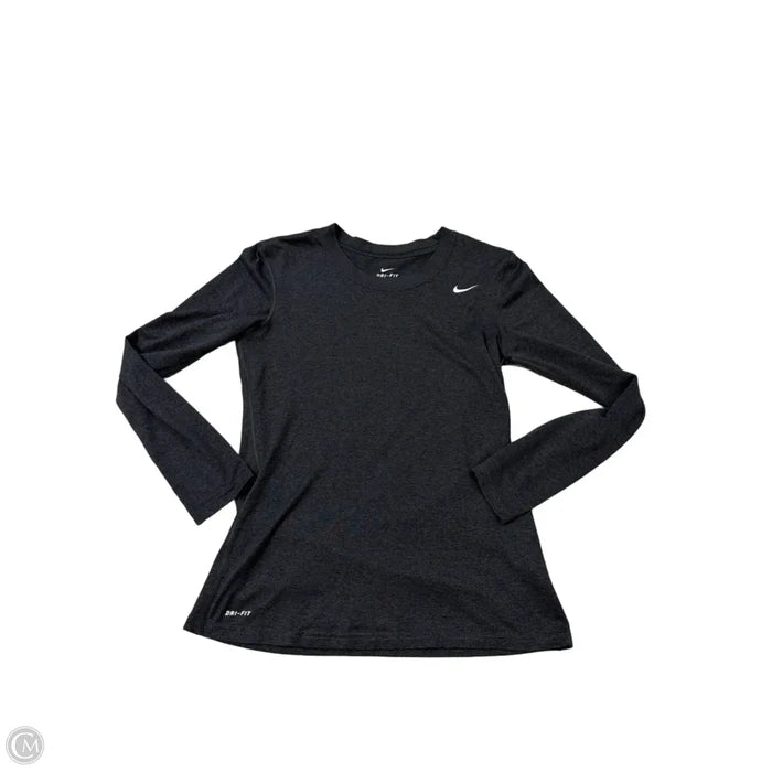 Athletic Top Long Sleeve Crewneck By Nike In Grey, Size: S