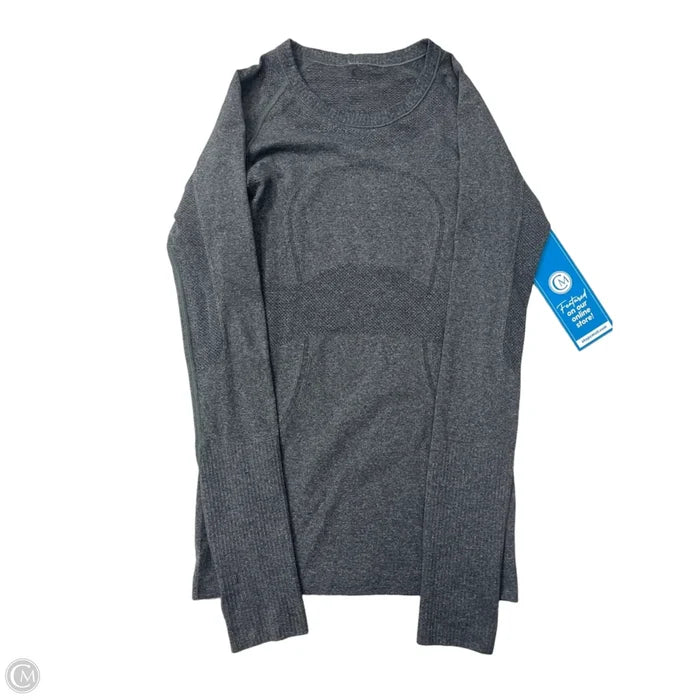 Athletic Top Long Sleeve Crewneck By Lululemon In Grey, Size: S