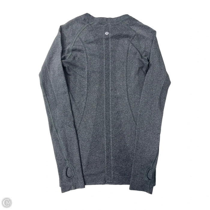 Athletic Top Long Sleeve Crewneck By Lululemon In Grey, Size: S