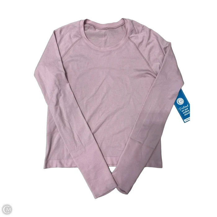 Athletic Top Long Sleeve Crewneck By Lululemon In Pink, Size: S