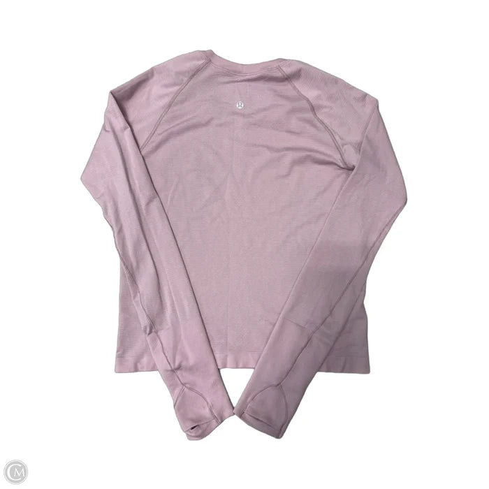 Athletic Top Long Sleeve Crewneck By Lululemon In Pink, Size: S