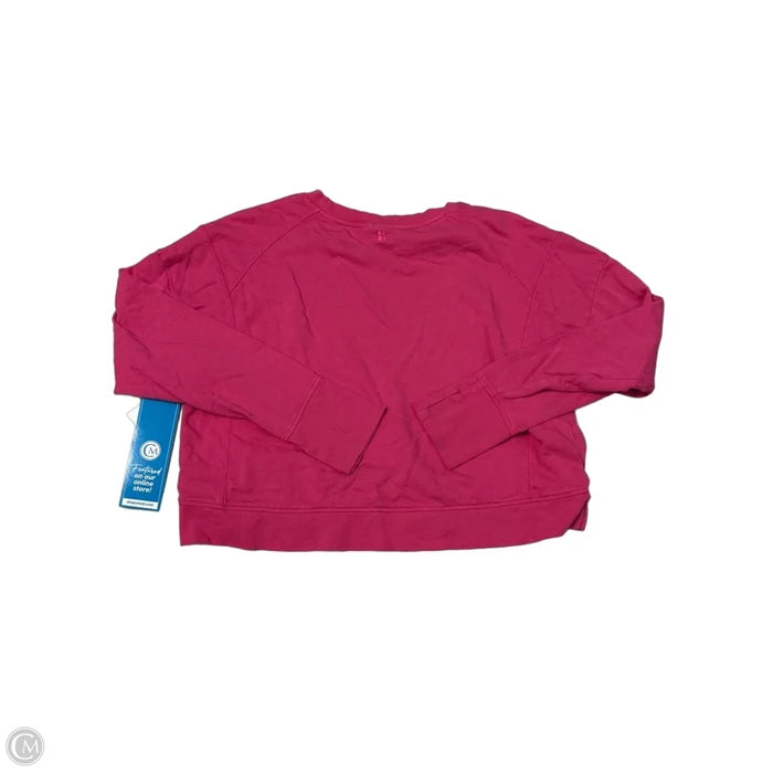 Athletic Top Long Sleeve Crewneck By Sweaty Betty In Pink, Size: L