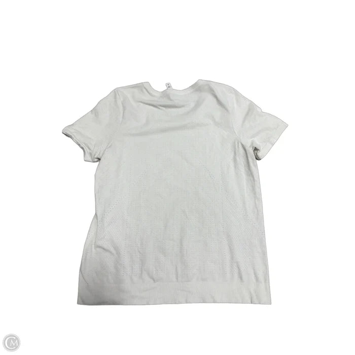 Athletic Top Short Sleeve By Athleta In White, Size: M