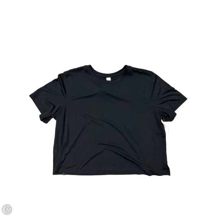 Athletic Top Short Sleeve By Lululemon In Black, Size: M