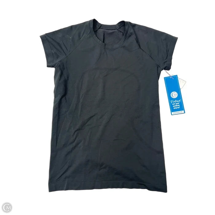 Athletic Top Short Sleeve By Lululemon In Black, Size: M