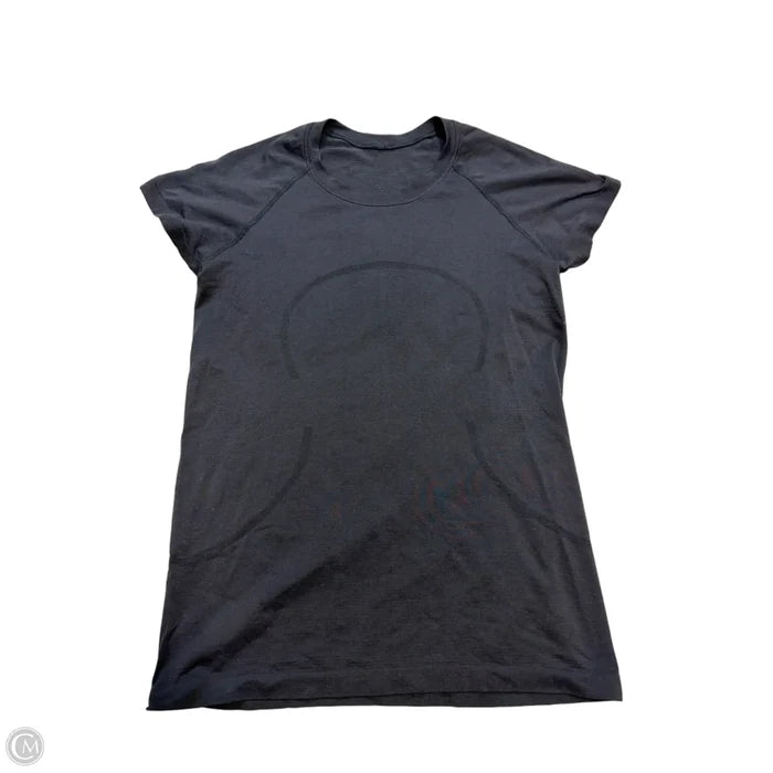 Athletic Top Short Sleeve By Lululemon In Black, Size: M