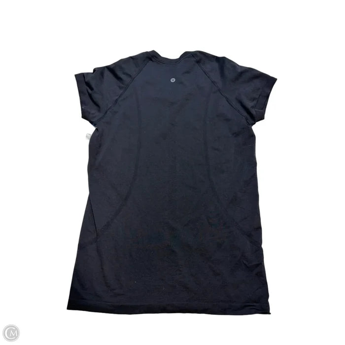 Athletic Top Short Sleeve By Lululemon In Black, Size: M