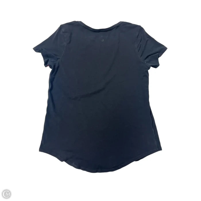 Athletic Top Short Sleeve By Lululemon In Black, Size: S