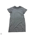 Athletic Top Short Sleeve By Lululemon In Grey, Size: S