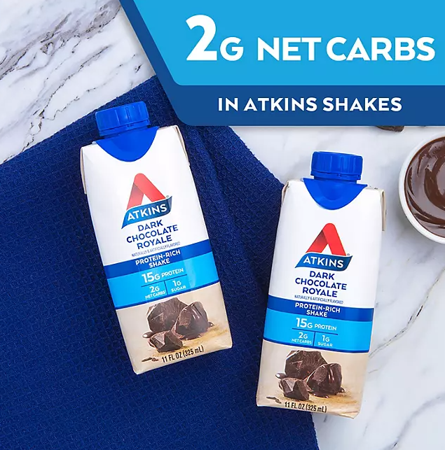 Atkins 15g Keto Protein Shake, Dark Chocolate Royale (11 fl. oz., 15 pk.)