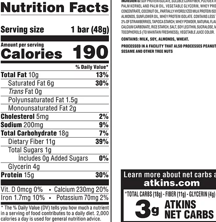 Atkins Strawberry Shortcake Meal Bar ( 16 ct.)