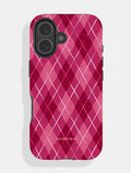 Berry Argle Check Ultra Protective iPhone Case Phone Cases Skinnydip London