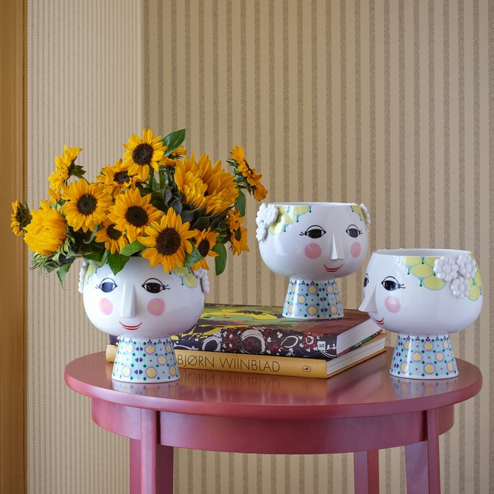 Bjørn Wiinblad Eva Flower Pot on Base — Yellow