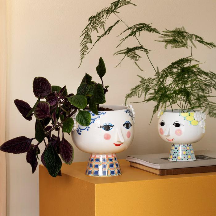 Bjørn Wiinblad Eva Flower Pot on Base — Yellow