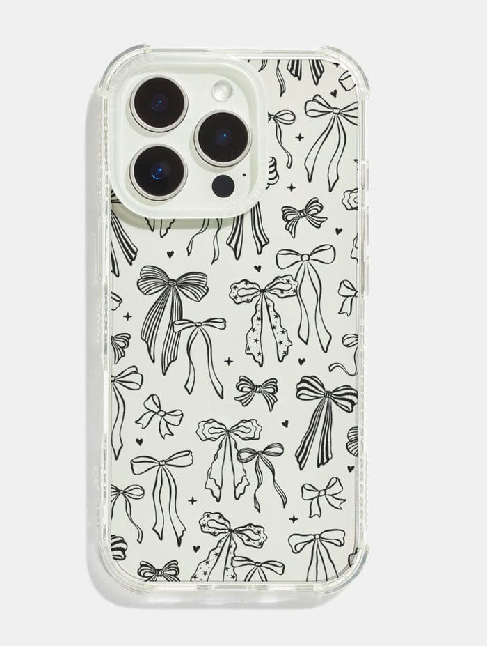 Black Painted Bows Shock iPhone Case Phone Cases Skinnydip London
