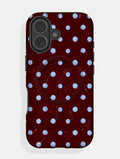 Blue and Brown Painted Polka Dot MagSafe Ultra Protective iPhone Case Phone Cases Skinnydip London