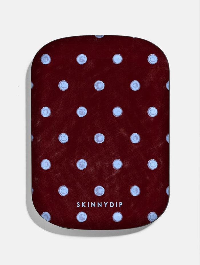 Blue and Brown Painted Polka Dot Portable Magsafe Charger Portable Chargers Skinnydip London