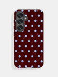 Blue And Brown Painted Polka Dot Ultra Protective Samsung Case Phone Cases Skinnydip London