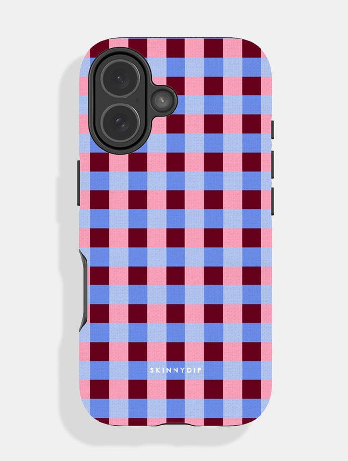 Blue and Pink Multi Gingham Ultra Protective iPhone Case Phone Cases Skinnydip London