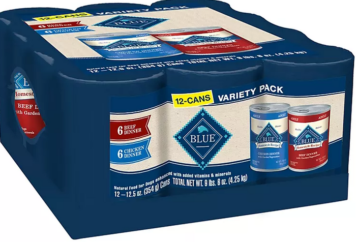 Blue Buffalo Homestyle Recipes Wet Dog Food for Adult Dogs, Variety Pack (12.5 oz., 12 ct.) - Eshop House LLC