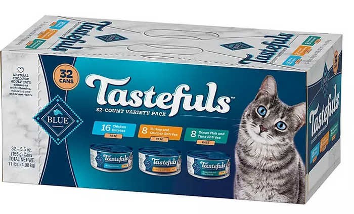 Blue Buffalo Tastefuls Pate Wet Cat Food, Variety Pack (5.5 oz., 32 ct.) - Eshop House LLC