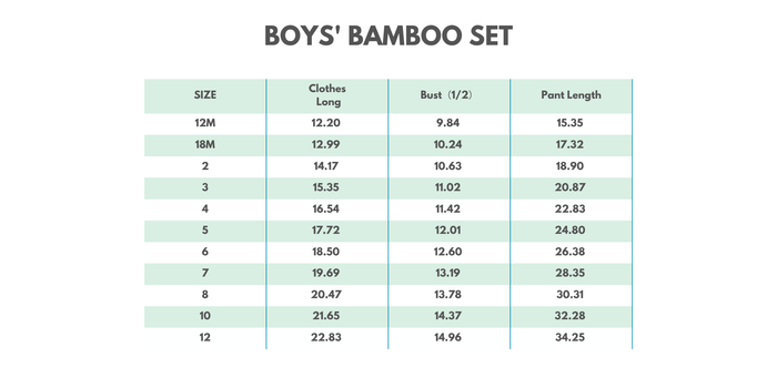 Blue character 2pc bamboo pajama set