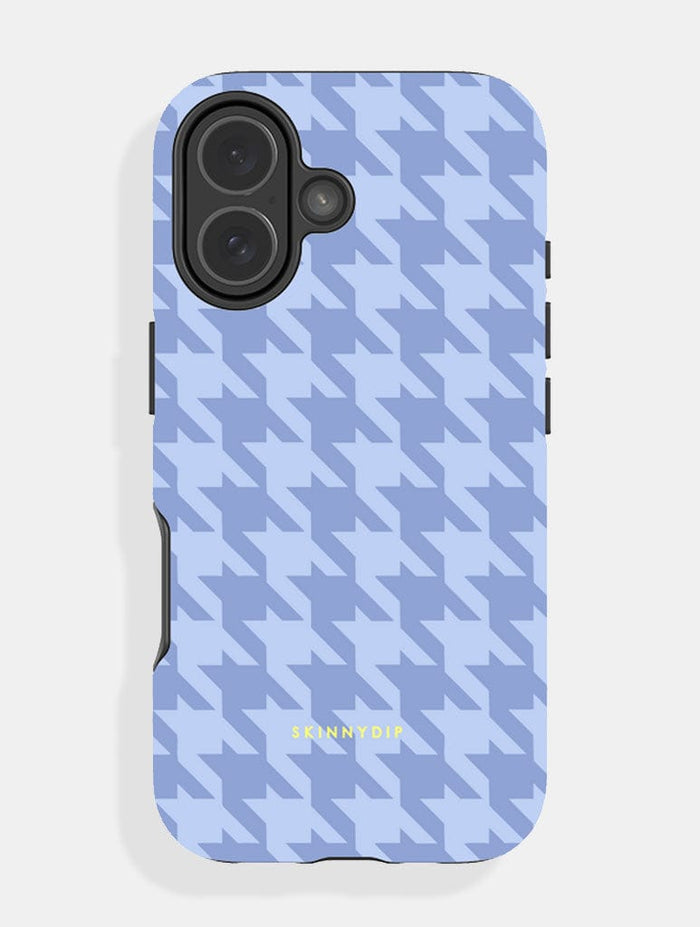 Blue Houndstooth Ultra Protective iPhone Case Phone Cases Skinnydip London