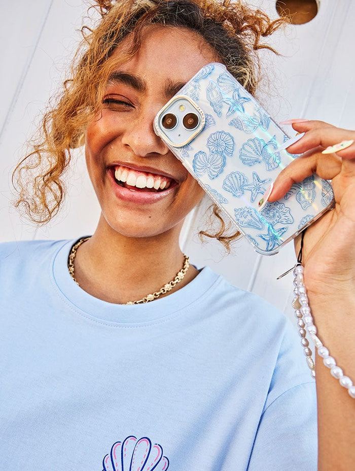 Blue Shells Shock iPhone Case Phone Cases Skinnydip London