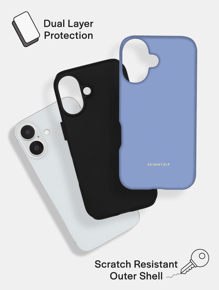 Blue Solid Colour Ultra Protective iPhone Case Phone Cases Skinnydip London