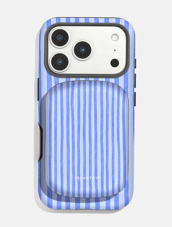 Blue Stripe Portable Magsafe Charger Portable Chargers Skinnydip London
