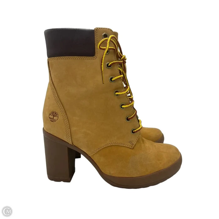 Boots Ankle Heels By Timberland In Brown, Size: 7