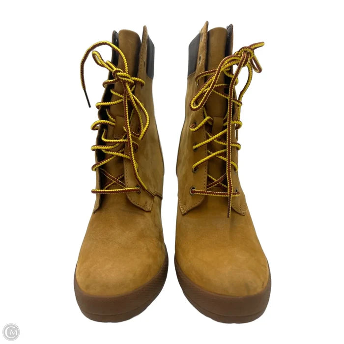 Boots Ankle Heels By Timberland In Brown, Size: 7