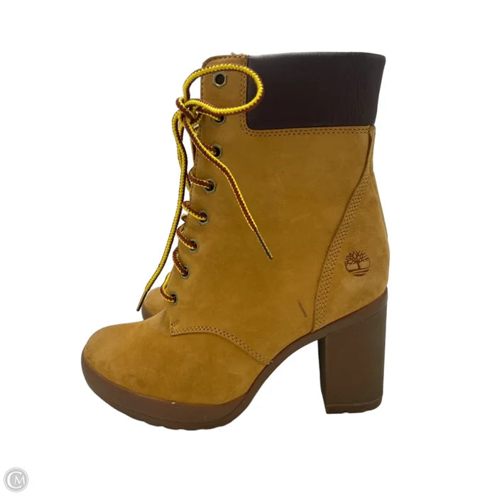 Boots Ankle Heels By Timberland In Brown, Size: 7