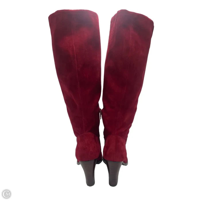 Boots Knee Heels By Tommy Hilfiger In Red, Size: 9