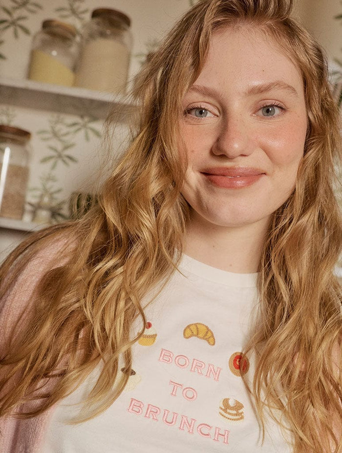 Born To Brunch Baby Tee Tops & T-Shirts Skinnydip London
