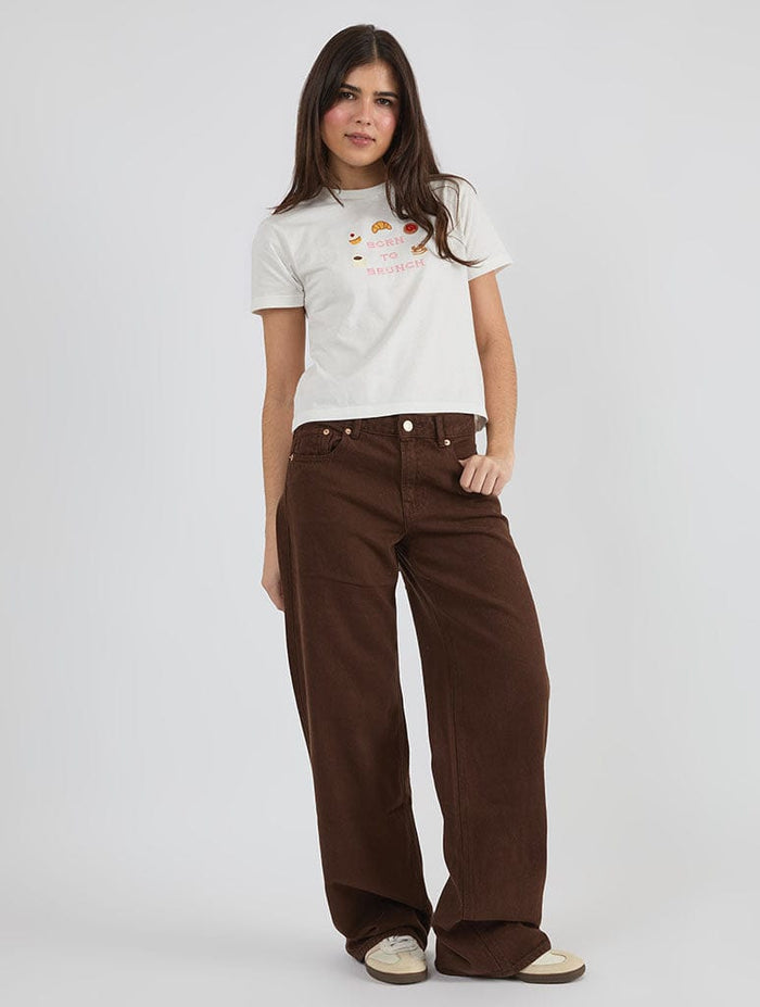 Born To Brunch Baby Tee Tops & T-Shirts Skinnydip London