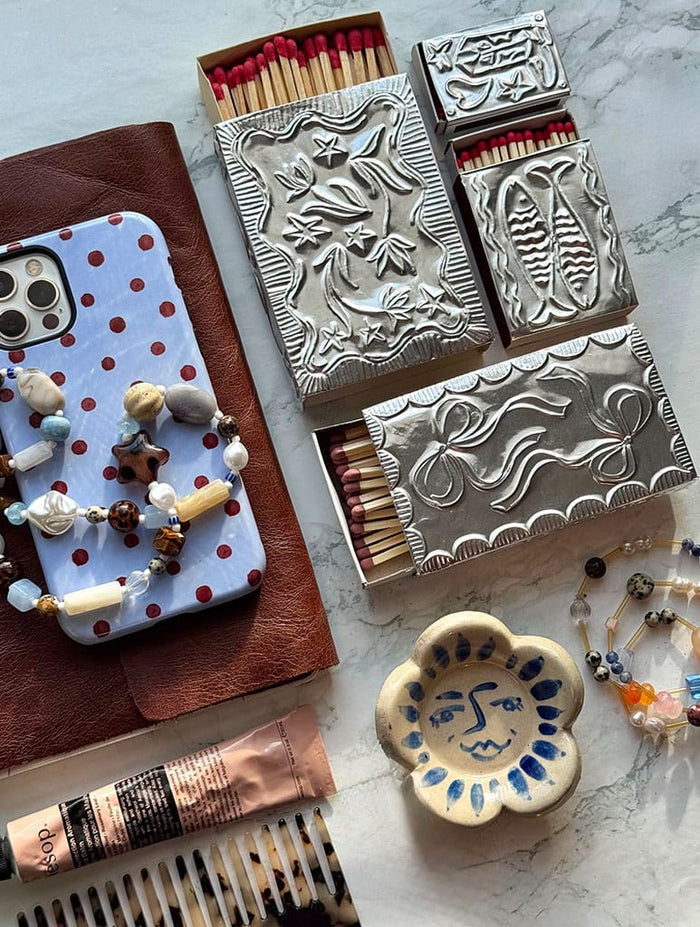Brown and Blue Painted Polka Dot Ultra Protective iPhone Case Phone Cases Skinnydip London