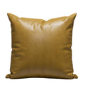 Brown Faux Leather Pillow