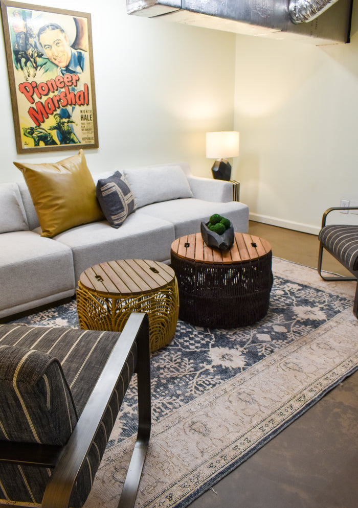 Brown Faux Leather Pillow